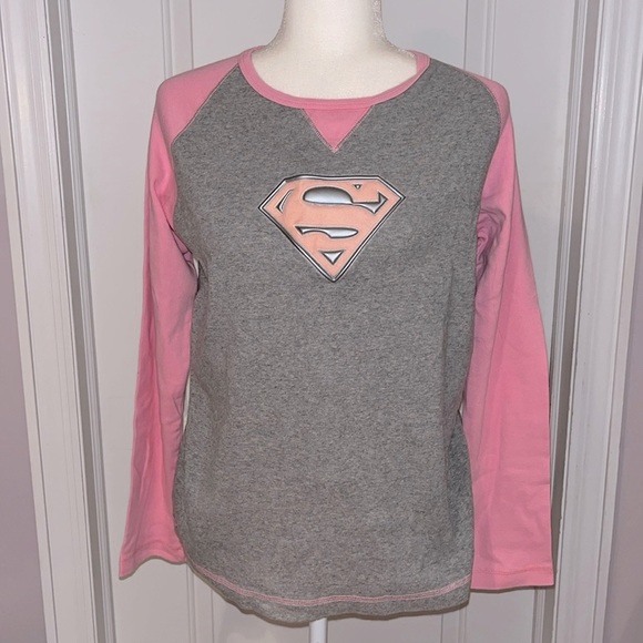 Vintage Warner Bros Store 1999 DC Comics Superman long sleeve T-shirt Sz Large - Picture 1 of 6
